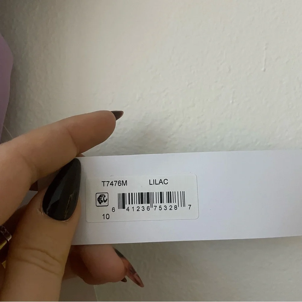 London times Lilac lavender ruffle off the shoulder dress - Picture 6 of 10